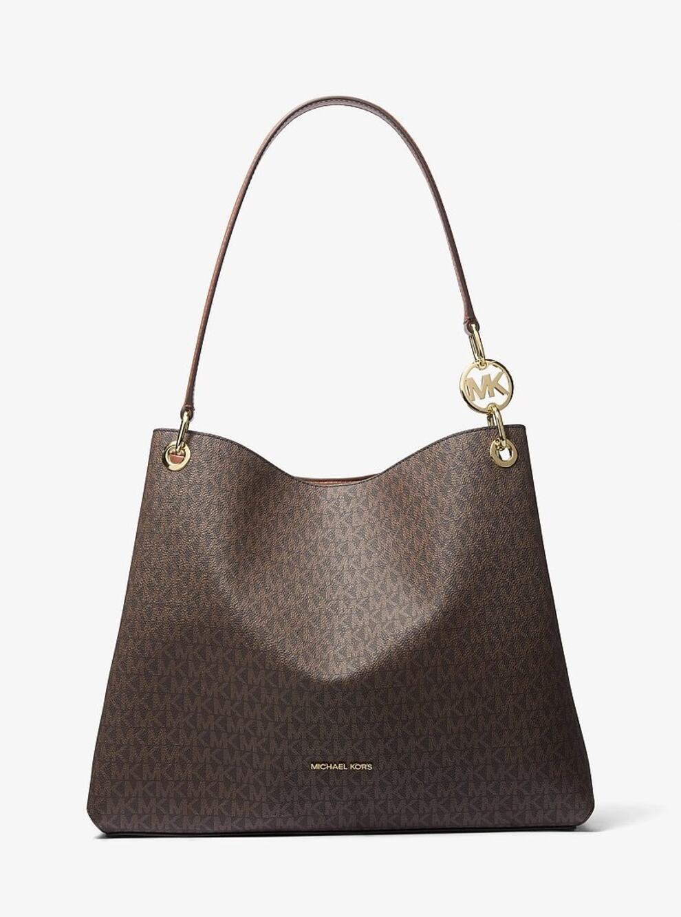Michael Kors Brown Hobo Shoulder Bag Logo Print